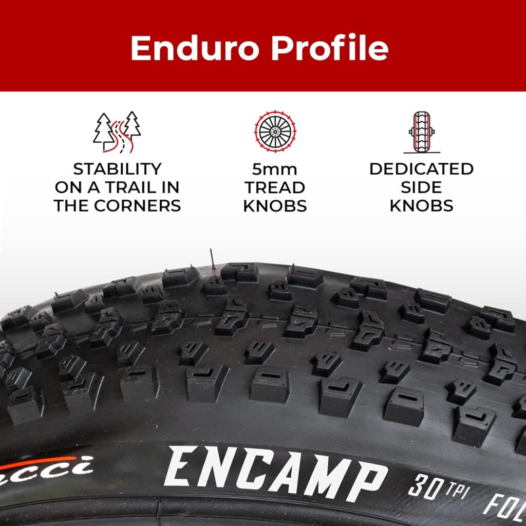 Fincci Encamp Pair of Foldable 26 x 2.25 Mountain Bike Tire 57-559 for Road MTB Offroad Bicycle - 26x2.25 Inch Bike Tires 2 Pack