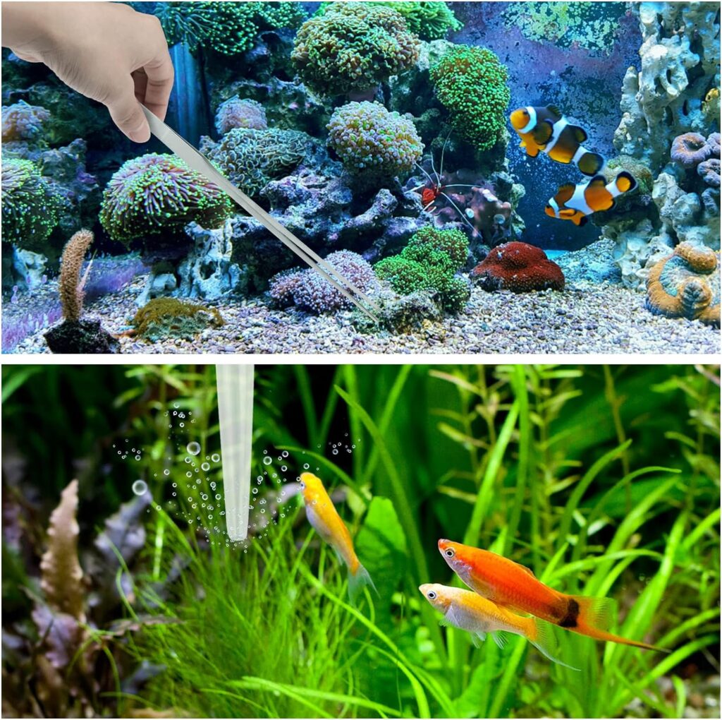 Fish Tank Cleaning Tools, 6 pcs Aquarium Cleaning Tools, Feeder Tools Kit, Aquarium Plants Cleaner, Algae Scraper for Glass Aquariums
