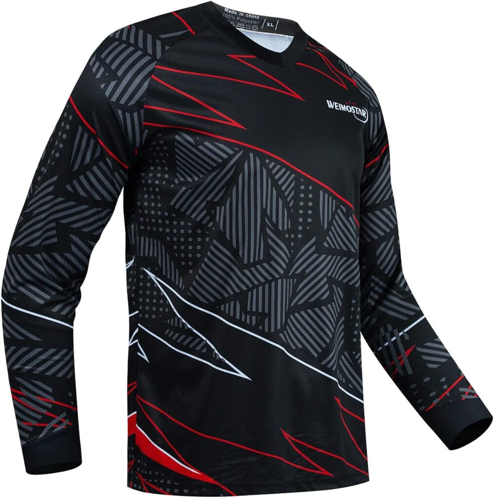 Hotlion Mens Mountain Bike Shirts Long Sleeve MTB Off-Road Motocross Downhill Cycling Jersey Top