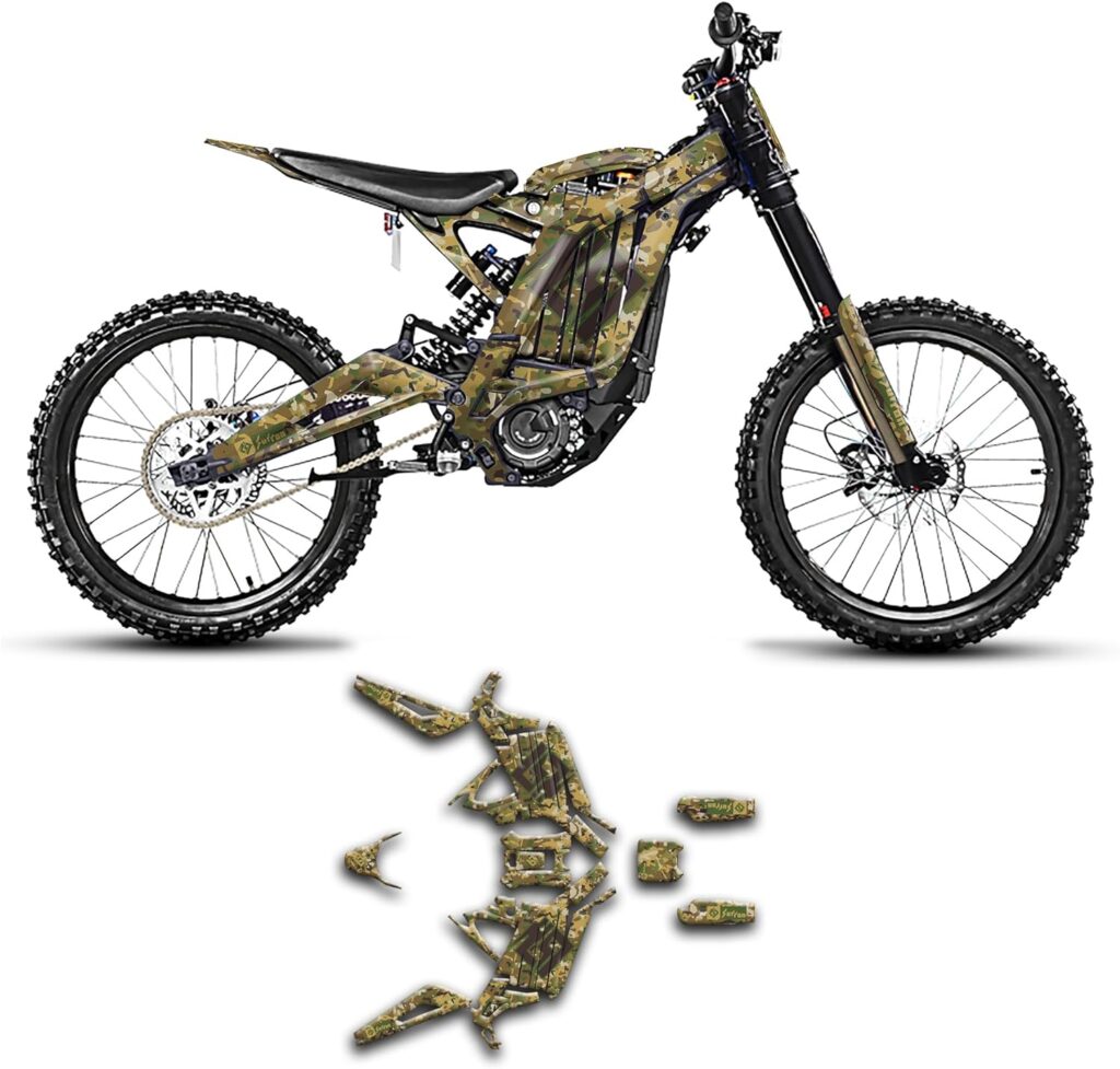 Kungfu Graphics Decal Kit for Surron Sur-Ron Light Bee X LBX, for Segway X160 X260 with KKE Fork Off-Road Motorcycle Dirt Bike, Camo, SRX17N044-KO