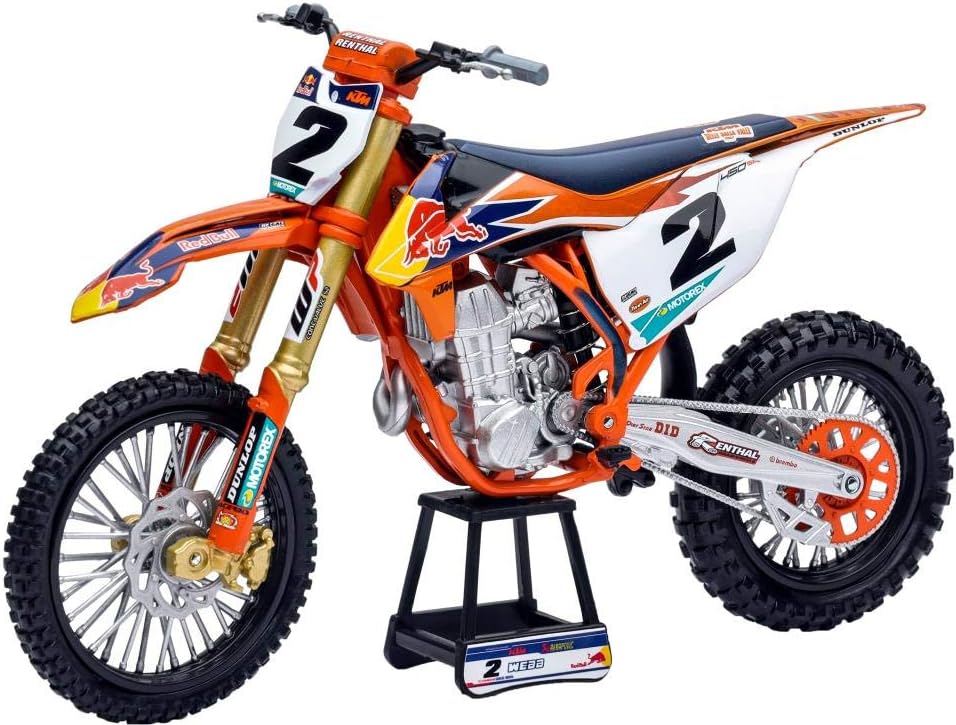 New-Ray 1:10 Scale Red Bull KTM 450 SX-F (Cooper Webb) for adults, unisex
