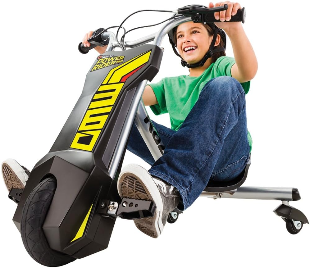 Razor Power Rider 360 9 MPH Drifting Trike Ride-On Electric Powered Tricycle