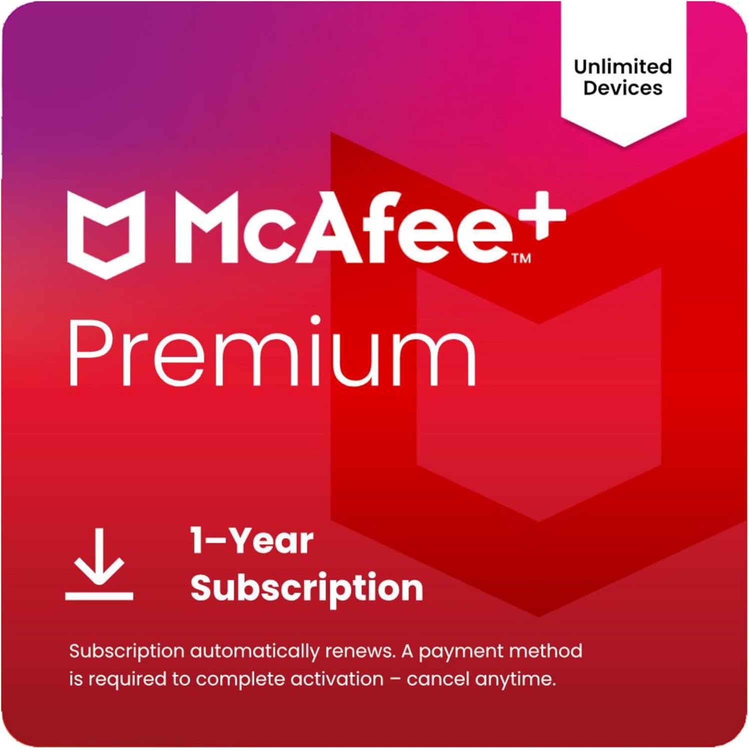 McAfee+ Premium Individual Unlimited Devices anti virus software 2025 for pc| Cybersecurity Software with Antivirus Secure VPN Identity Monitoring Scam Protection|1-Year Subscription with Auto-Renewal